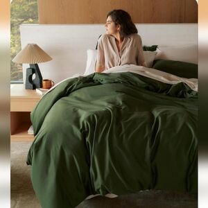 Bedsure Cotton Duvet Cover King, 100% GOTS Organic Cotton Duvet Cover Set, New